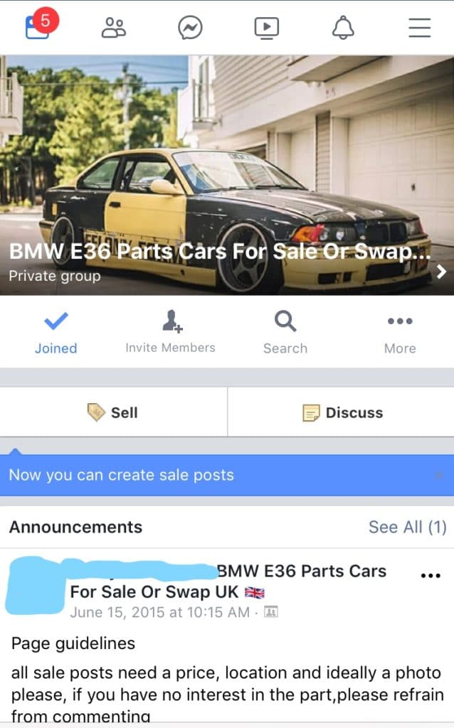 How to sell a car on a facebook marketplace group